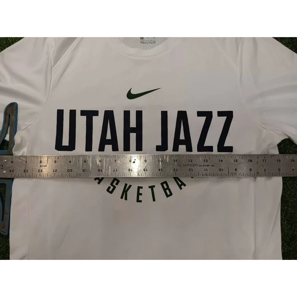 Nike Dri Fit NBA Utah Jazz Basketball Shooting Shirt Womens Small White Swoosh‎